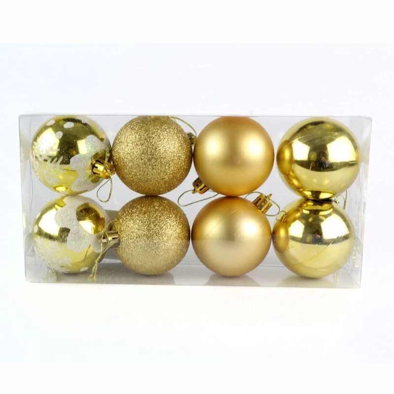 Набор игрушек новогодних на елку 8шт 6см